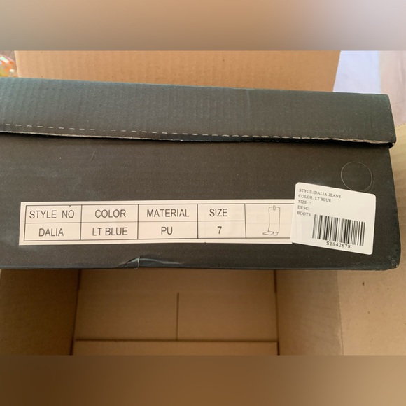 Dollskill Desperado dreaming knee high boots in silver/blue (NWB) - Picture 10 of 10